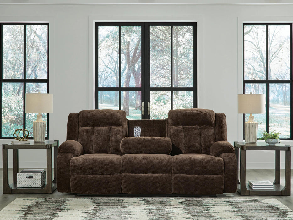 Observation Power Reclining Sofa with Drop Down Table - Dream Home Furniture & Mattress (Waite Park, MN)