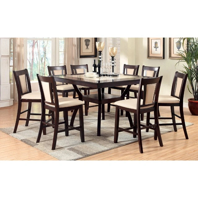 BRENT II Dark Cherry/Ivory Counter Ht. Chair (2/CTN) - Dream Home Furniture & Mattress (Waite Park, MN)