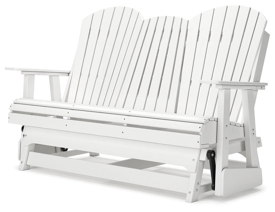 Hyland wave Outdoor Glider Loveseat - Dream Home Furniture & Mattress (Waite Park, MN)