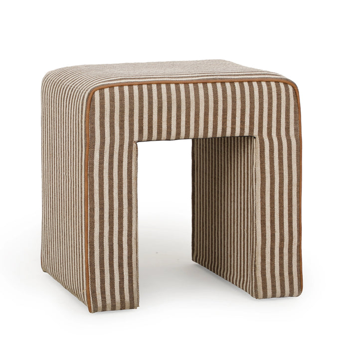 Byron Square Cotton Jute Ottoman
