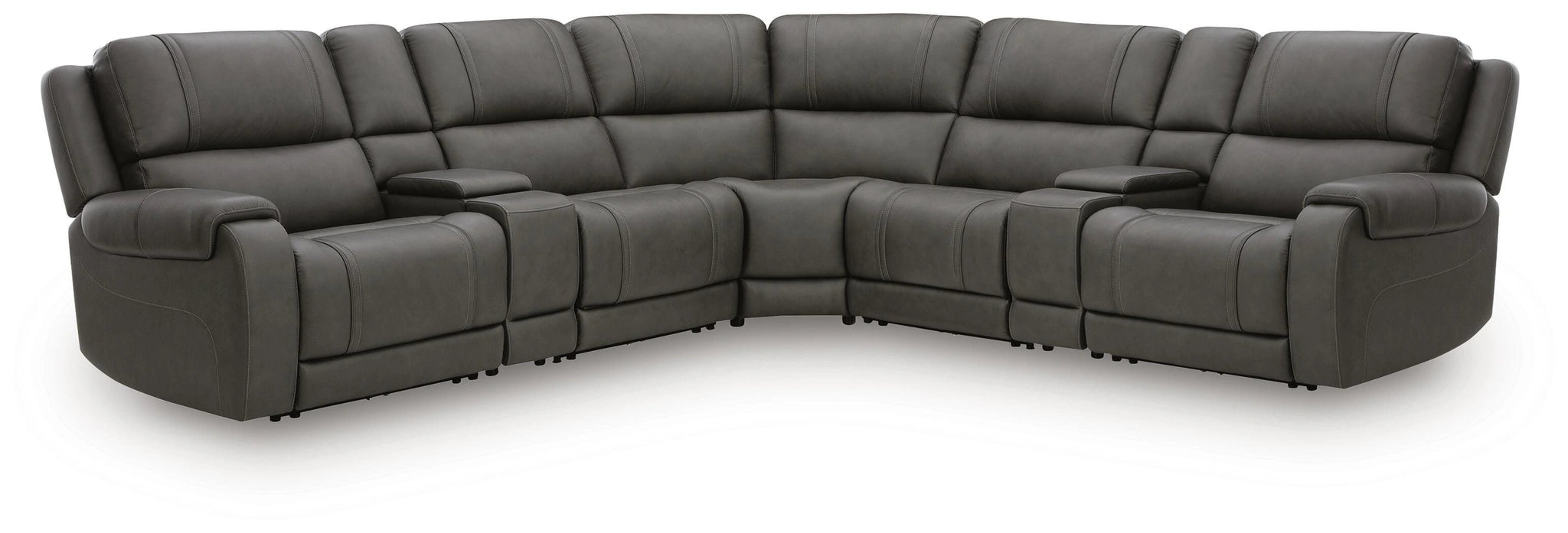 5Z - Pittson Power Reclining Sectional - Dream Home Furniture & Mattress (Waite Park, MN)