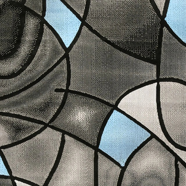 Sivas Area Rug Black & Blue - Dream Home Furniture & Mattress (Waite Park, MN)