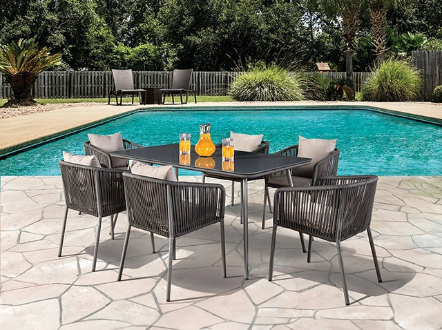 Tushari 8 Pc. Outdoor Dining Set - Dream Home Furniture & Mattress (Waite Park, MN)