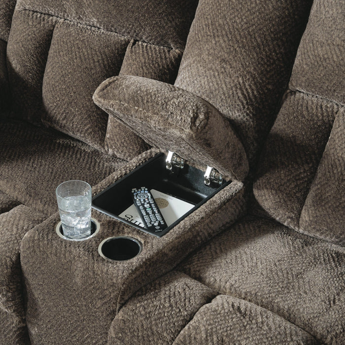 Frohn Reclining Loveseat with Console - Dream Home Furniture & Mattress (Waite Park, MN)