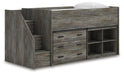 Frandern Loft Bed with Bookcase and Drawer Storage - Dream Home Furniture & Mattress (Waite Park, MN)