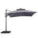 Sano 10 Ft Square Umbrella w/ Double Top w/ LED Light + 37" Large Base - Dream Home Furniture & Mattress (Waite Park, MN)