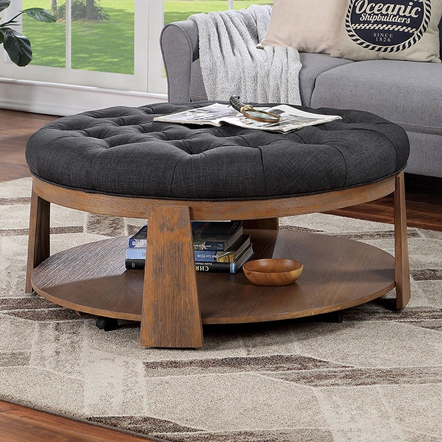 GUIS Round Coffee Table, Dark Gray - Dream Home Furniture & Mattress (Waite Park, MN)