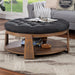 GUIS Round Coffee Table, Dark Gray - Dream Home Furniture & Mattress (Waite Park, MN)