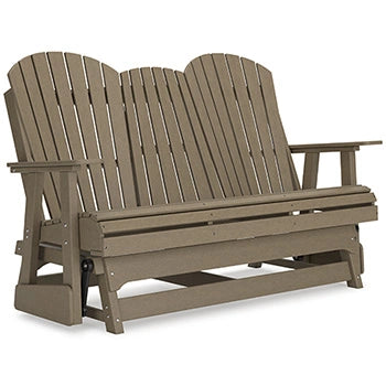 Hyland wave Outdoor Glider Loveseat - Dream Home Furniture & Mattress (Waite Park, MN)