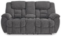 Foreside Reclining Loveseat with Console - Dream Home Furniture & Mattress (Waite Park, MN)
