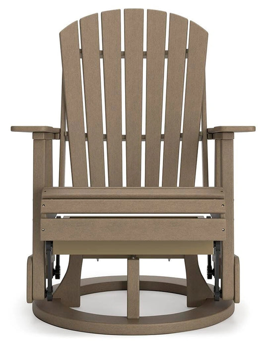 Hyland wave Outdoor Swivel Glider Chair - Dream Home Furniture & Mattress (Waite Park, MN)