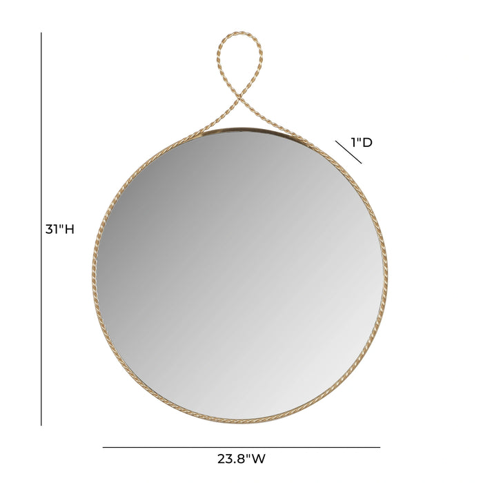 Ravina Braided Brass Wall Mirror