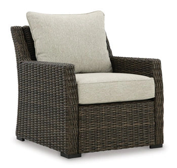 Brook Ranch Outdoor Lounge Chair with Cushion - Dream Home Furniture & Mattress (Waite Park, MN)