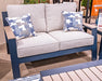 East Beach Outdoor Loveseat with Cushion - Dream Home Furniture & Mattress (Waite Park, MN)