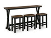 Wildenauer Counter Height Dining Table and 3 Barstools Set - Dream Home Furniture & Mattress (Waite Park, MN)