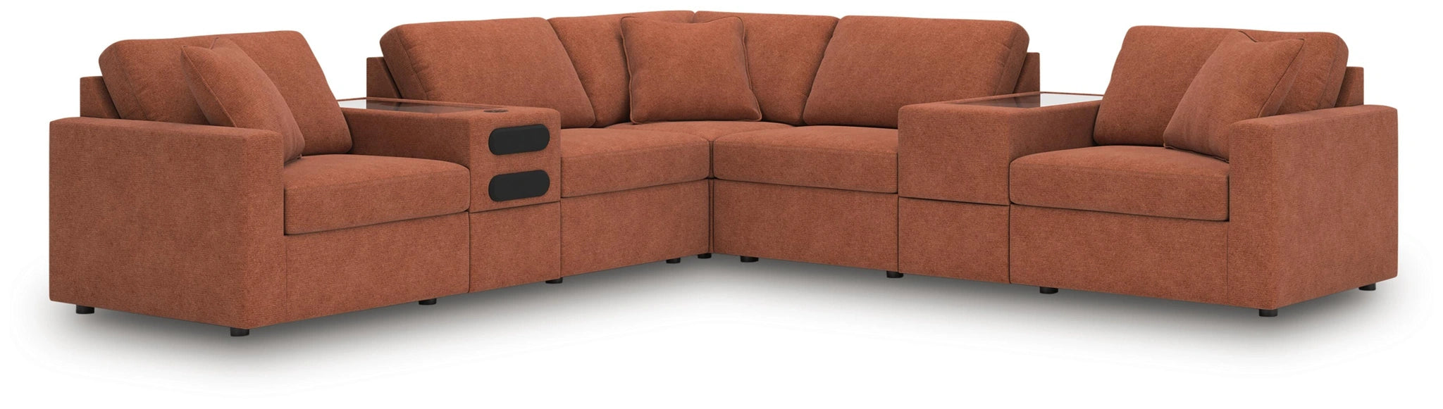 Modmax Balanced Sectional with Audio and Storage Consoles - Dream Home Furniture & Mattress (Waite Park, MN)