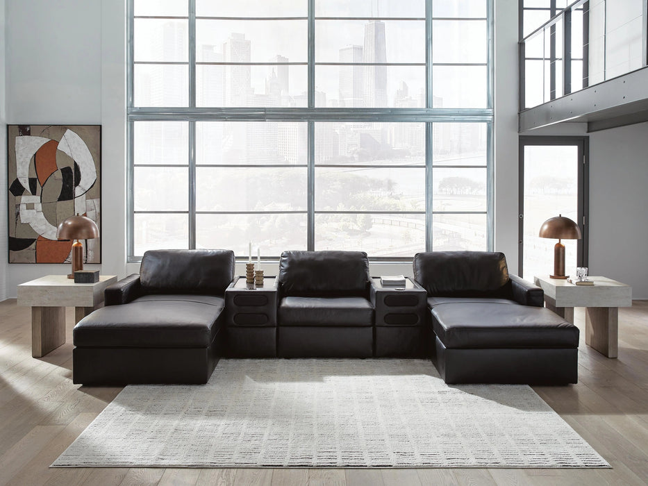 Modmax II Double Chaise Sectional with Audio Consoles - Dream Home Furniture & Mattress (Waite Park, MN)