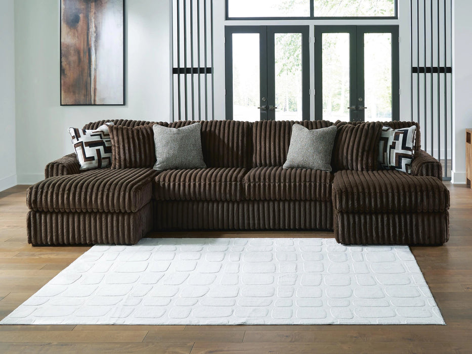 Midnight-Madness Sectional with Chaise - Dream Home Furniture & Mattress (Waite Park, MN)