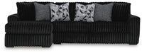 Midnight-Madness Sectional Sofa with Chaise - Dream Home Furniture & Mattress (Waite Park, MN)