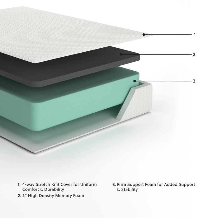 Chime 12 Inch Memory Foam Mattress in a Box - Dream Home Furniture & Mattress (Waite Park, MN)