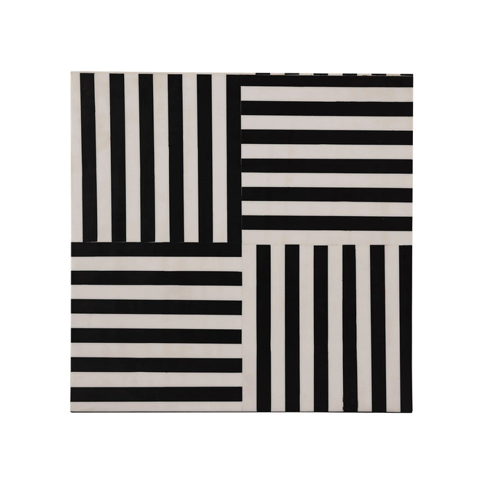 Cube Black and White Side Table
