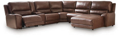 DeepWakes Power Reclining Sectional with Chaise - Dream Home Furniture & Mattress (Waite Park, MN)