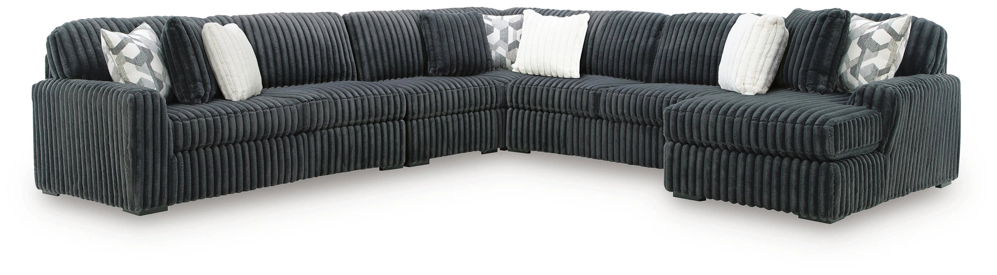 Midnight-Madness Sectional with Chaise - Dream Home Furniture & Mattress (Waite Park, MN)