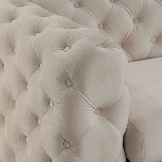 SAPPHIRA Chair, Beige - Dream Home Furniture & Mattress (Waite Park, MN)