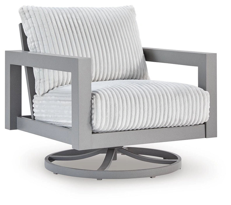 Hurley Park Outdoor Swivel Chair with Cushion - Dream Home Furniture & Mattress (Waite Park, MN)