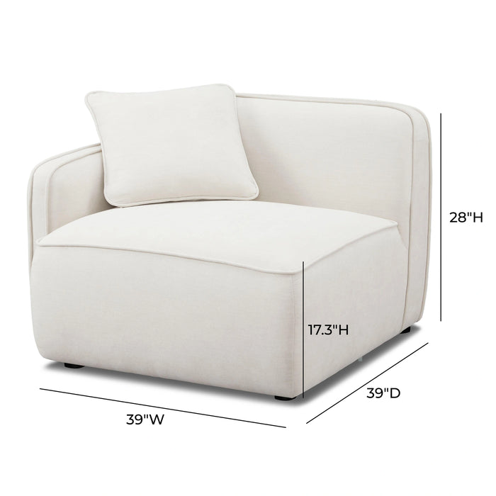 Travie Performance Corduroy Velvet Corner Chair