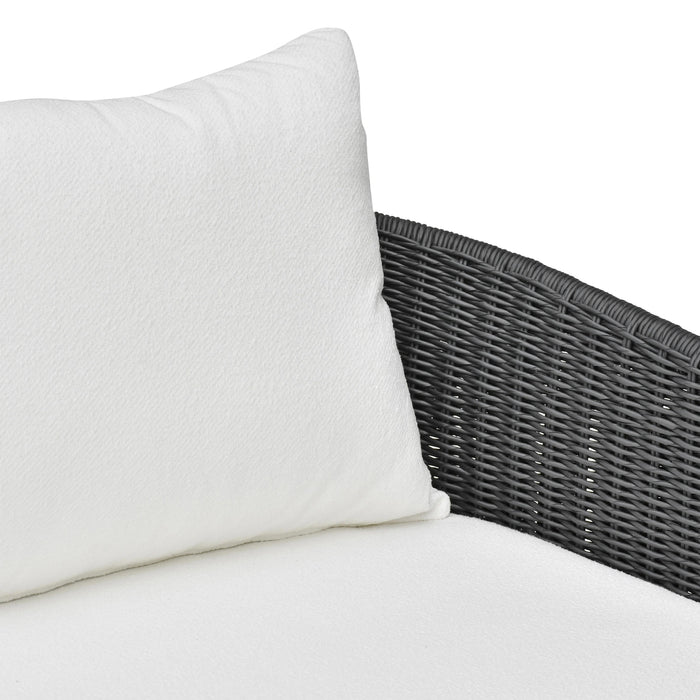 Alexa 80" Rattan Performance Fabric Outdoor Sofa