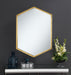 Bledel Hexagon Shaped Wall Mirror Gold - Dream Home Furniture & Mattress (Waite Park, MN)