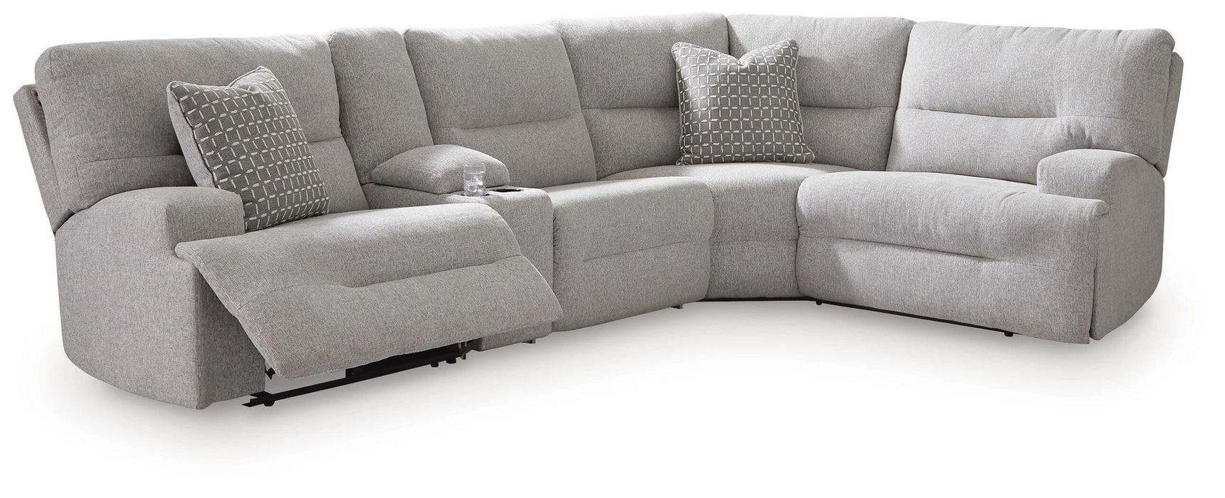 Acklen Place Power Reclining Sectional with Storage Console - Dream Home Furniture & Mattress (Waite Park, MN)