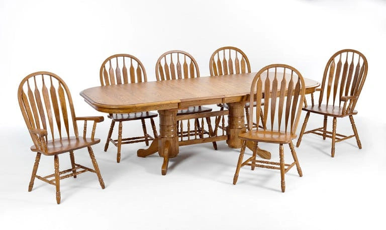 Classic Oak Chestnut Arrow Arm Chair