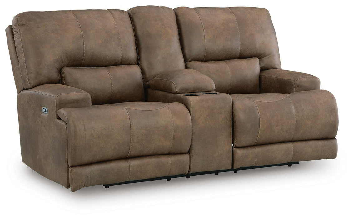 Beckley Place Power Reclining Loveseat with Console - Dream Home Furniture & Mattress (Waite Park, MN)