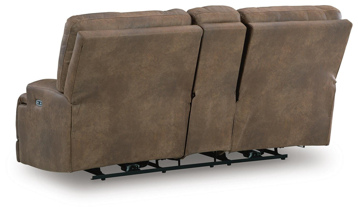 Beckley Place Power Reclining Loveseat with Console - Dream Home Furniture & Mattress (Waite Park, MN)