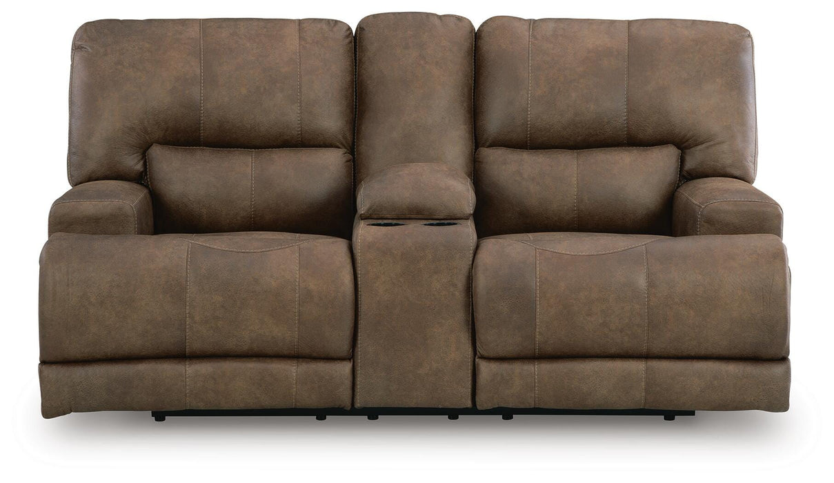 Beckley Place Power Reclining Loveseat with Console - Dream Home Furniture & Mattress (Waite Park, MN)