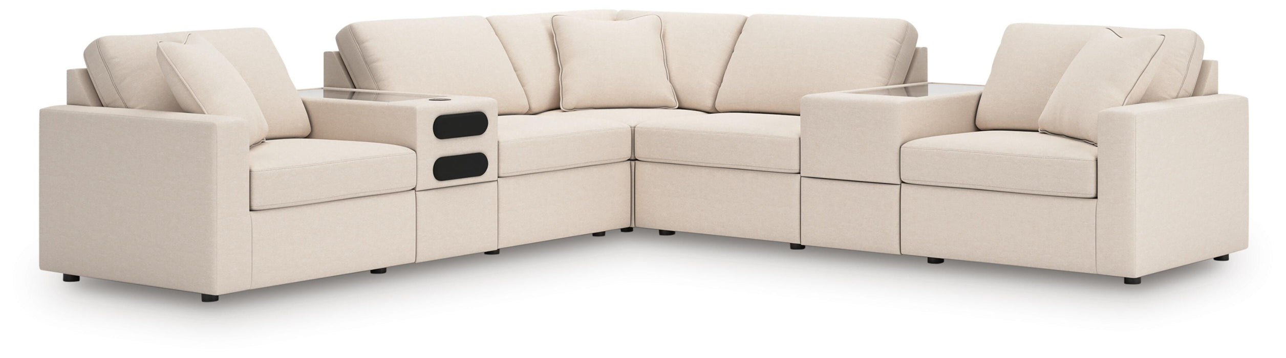 Modmax Balanced Sectional with Audio and Storage Consoles - Dream Home Furniture & Mattress (Waite Park, MN)