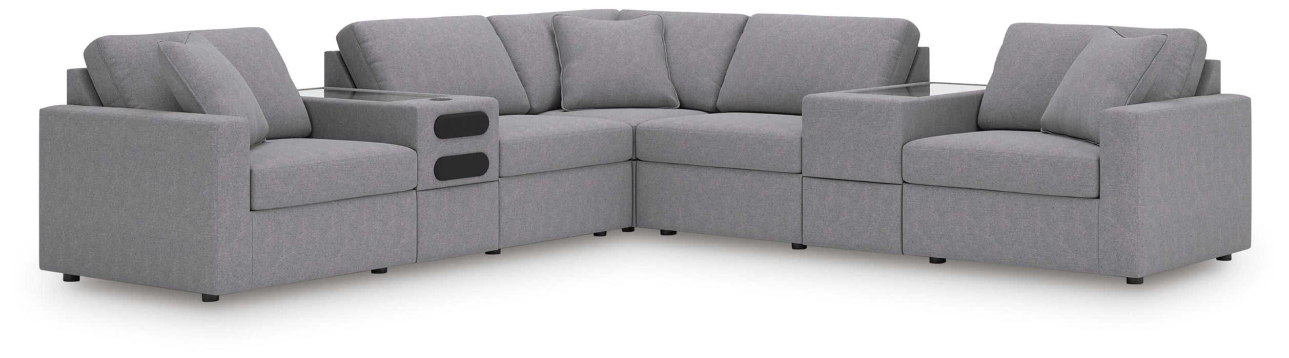 Modmax Balanced Sectional with Audio and Storage Consoles - Dream Home Furniture & Mattress (Waite Park, MN)