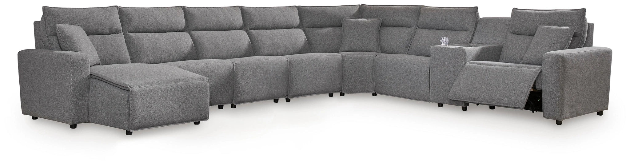 Modmax II Power Reclining Sectional with Console - Dream Home Furniture & Mattress (Waite Park, MN)