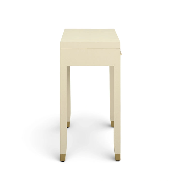 Dani 54" Cream Faux Shagreen 2-Drawer Console Table