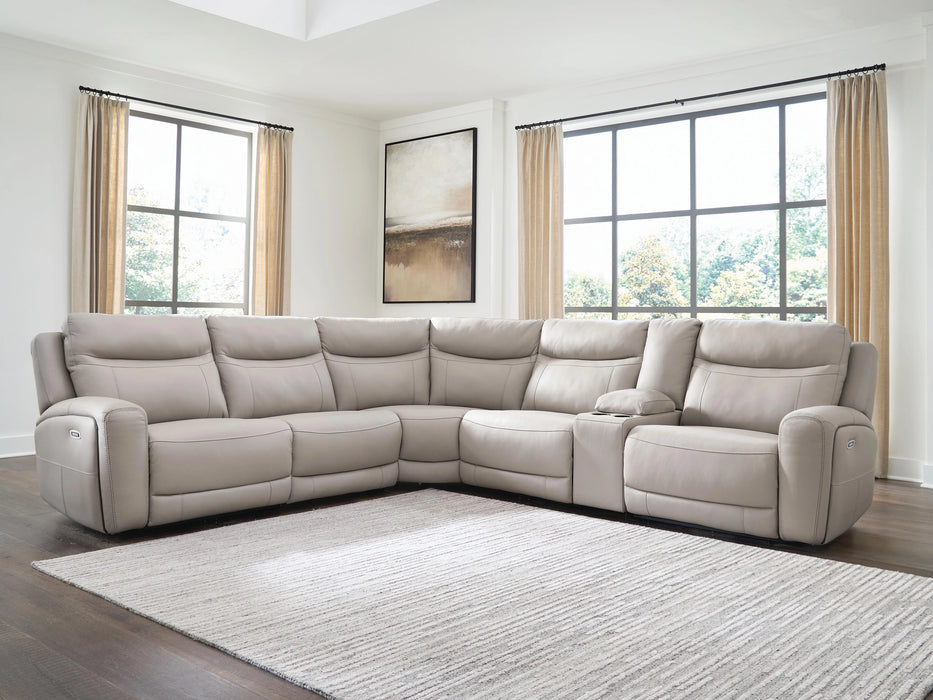 Gravier Power Reclining Sectional with Storage Console - Dream Home Furniture & Mattress (Waite Park, MN)