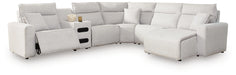 Modmax II Reclining Sectional with Chaise and Audio Console - Dream Home Furniture & Mattress (Waite Park, MN)