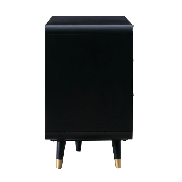 Christine 62" Black 6-Drawer Dresser