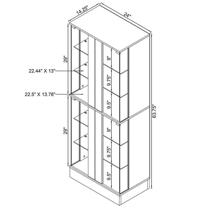 Cabra Curio Cabinet with LED Lighting