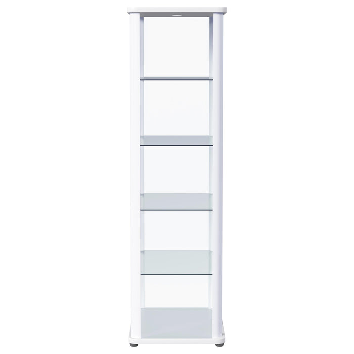 Aero Curio Cabinet with LED Lighting