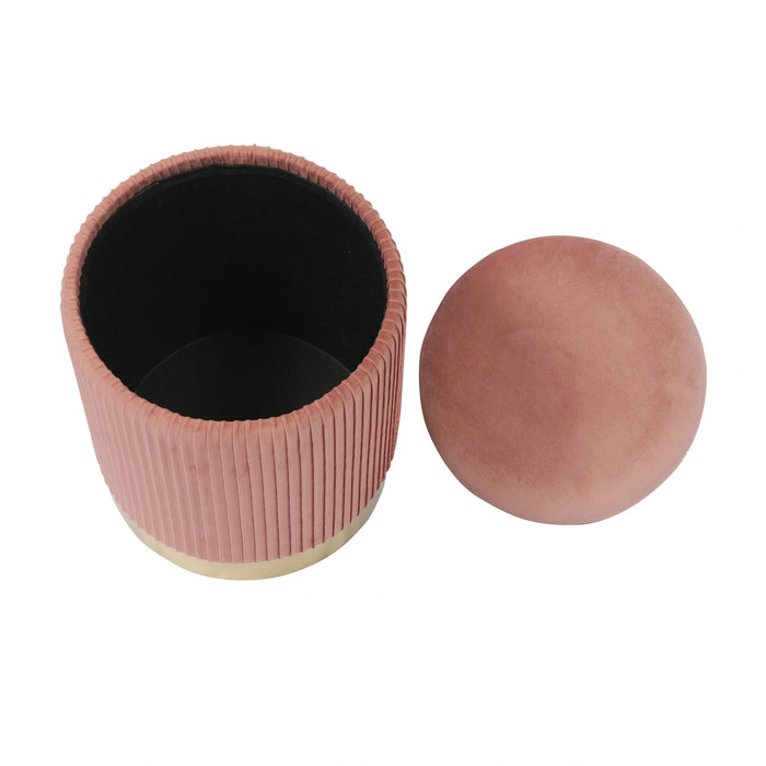 Zoe Cream Storage Ottoman