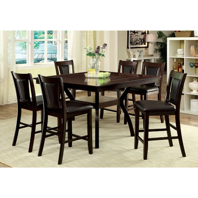 BRENT II Dark Cherry/Espresso Counter Ht. Chair (2/CTN) - Dream Home Furniture & Mattress (Waite Park, MN)