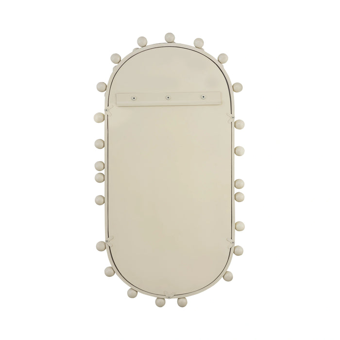 Bubbles Ivory Oval Wall Mirror (17"X31.5"-22.6"X42")