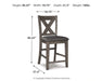 Caitbrook Counter Height Upholstered Bar Stool - Dream Home Furniture & Mattress (Waite Park, MN)